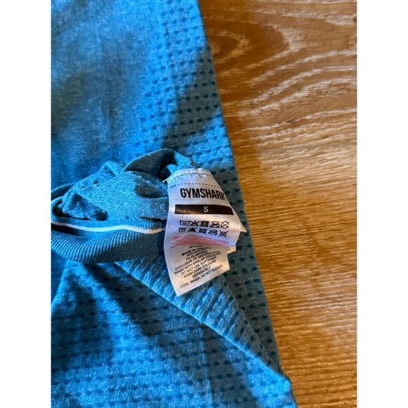 Gymshark Womens Blue Seamless Athletic Workout Cropped Leggings Size Small - Picture 3 of 3